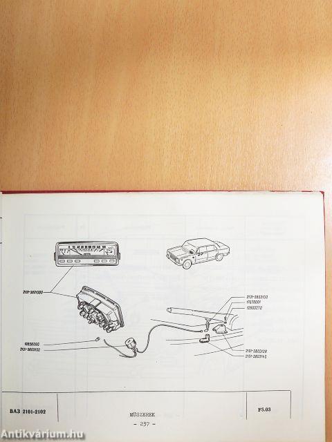 Zsiguli Vaz-2101-2102 személygépkocsi alkatrészkatalógusa