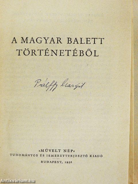 A magyar balett történetéből