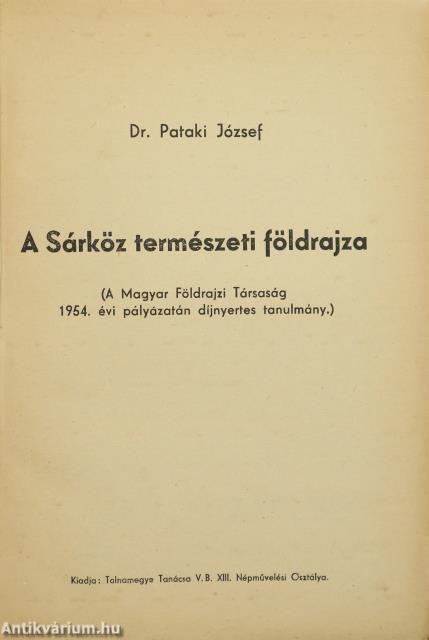 A Sárköz természeti földrajza