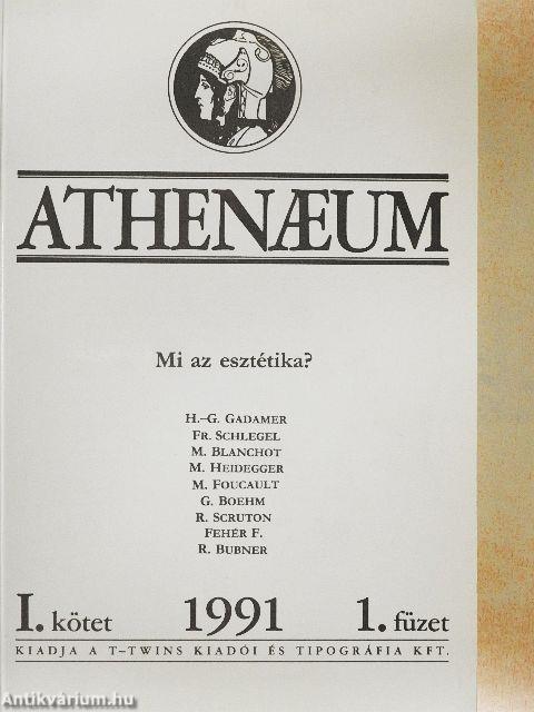 Athenaeum 1991. I. kötet 1. füzet
