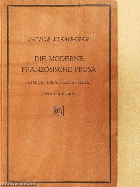 Die Moderne Französische Prosa