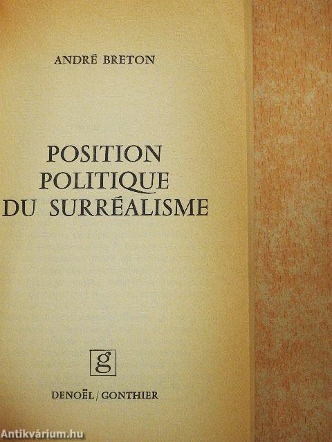 Position Politique du Surréalisme