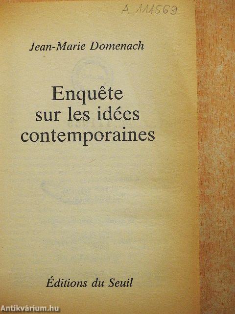 Enquete sur les idées contemporaines