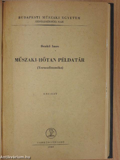 Műszaki hőtan/Műszaki hőtan példatár