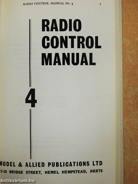 Radio Control Manual 4.