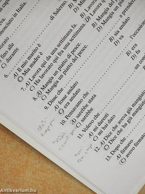 Gyakorlókönyv az olasz írásbeli nyelvvizsgához