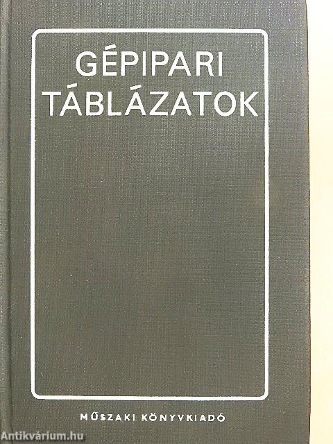 Gépipari táblázatok