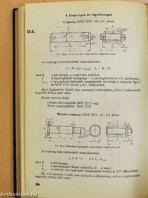 Gépipari táblázatok