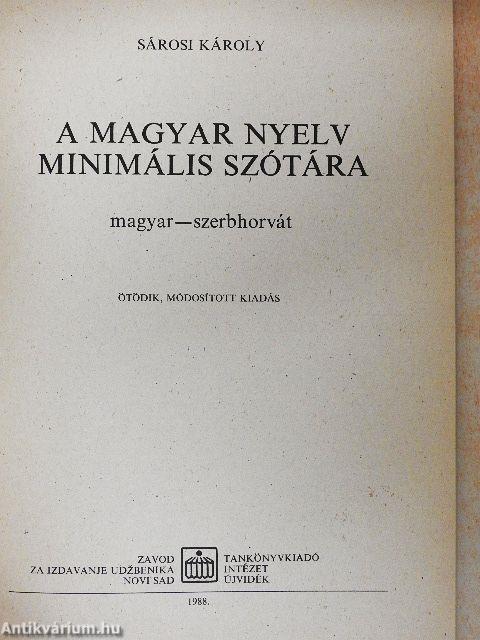 A magyar nyelv minimális szótára
