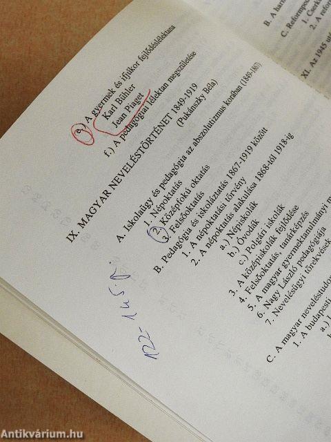 Neveléstörténet III.