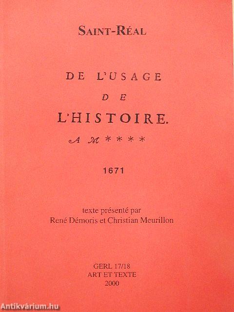 De l'Usage de l'Histoire 1671
