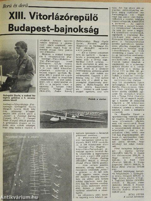 Repülés-ejtőernyőzés 1985. január-december