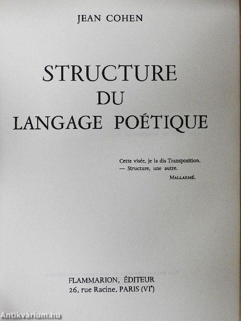 Structure du Langage Poétique
