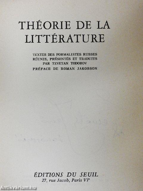 Théorie de la Littérature
