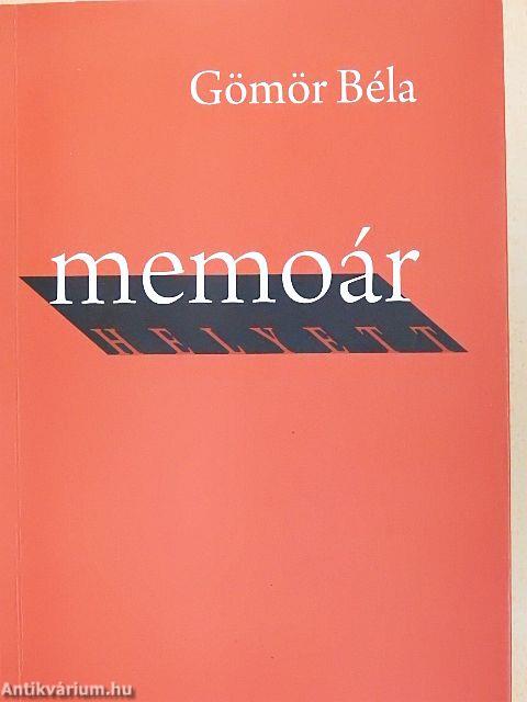 Memoár helyett