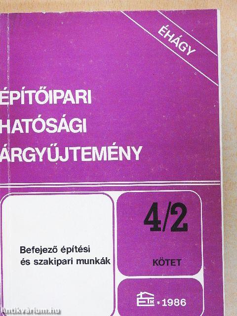 Építőipari hatósági árgyűjtemény 4/2.