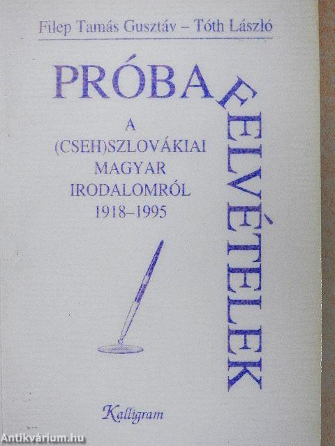 Próbafelvételek a (cseh)szlovákiai magyar irodalomról 1918-1995