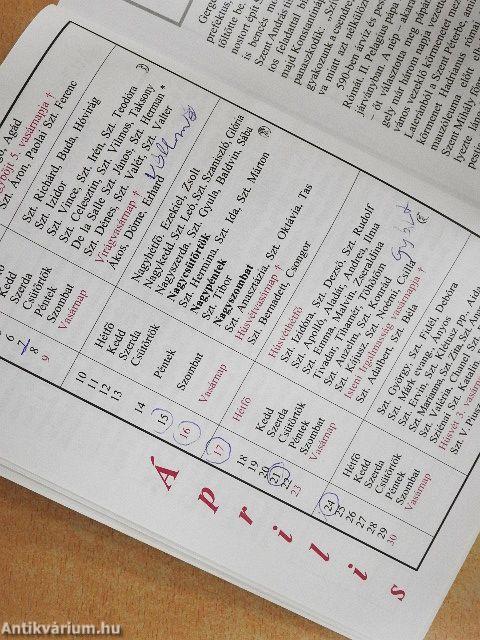 Katolikus kalendárium 2006