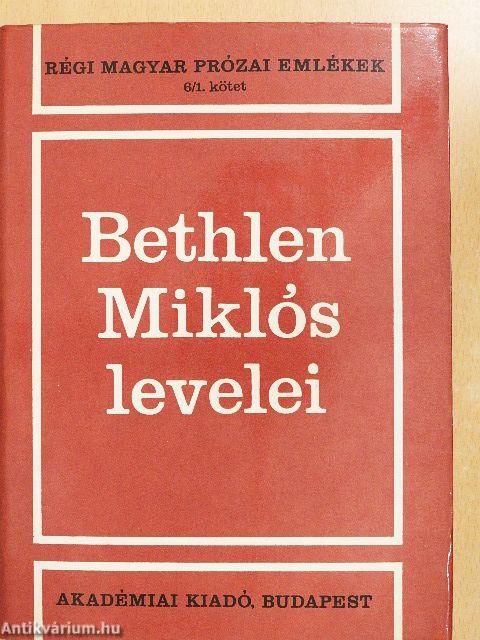 Bethlen Miklós levelei I-II.