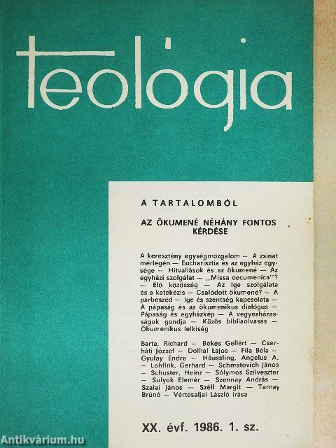 Teológia 1986/1-4.