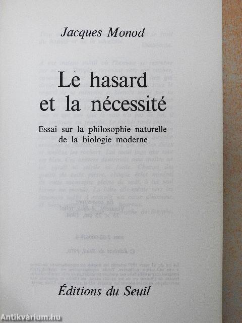Le hasard et la nécessité
