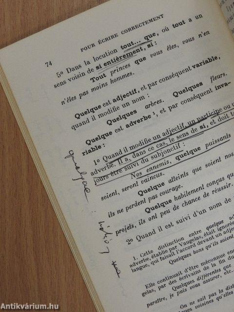 Pour écrire correctement