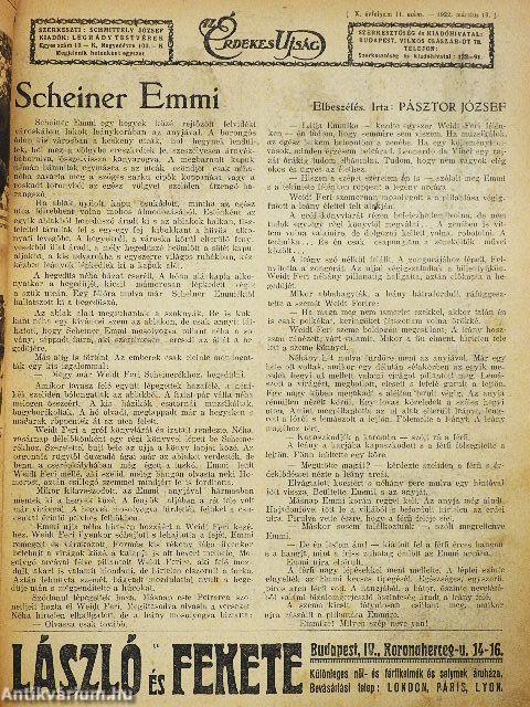 Az Érdekes Ujság 1921-1923. (vegyes számok, 19 db) (rossz állapotú)