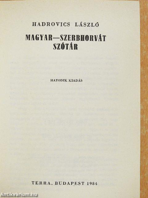 Magyar-szerbhorvát szótár