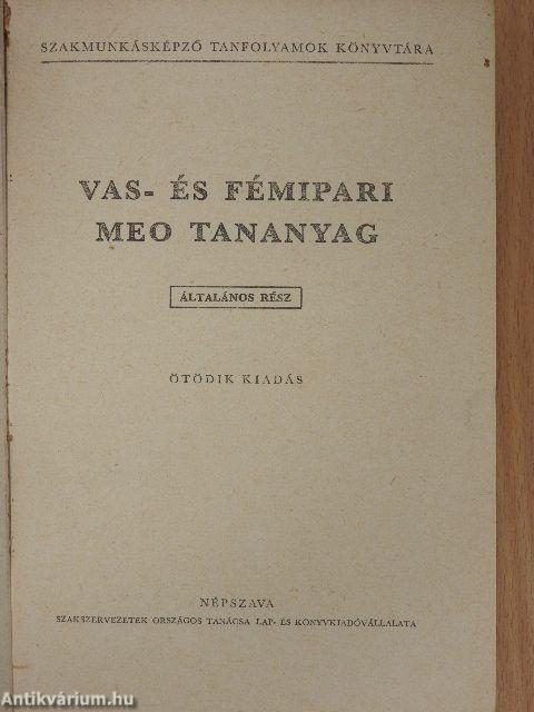 Vas- és fémipari MEO tananyag