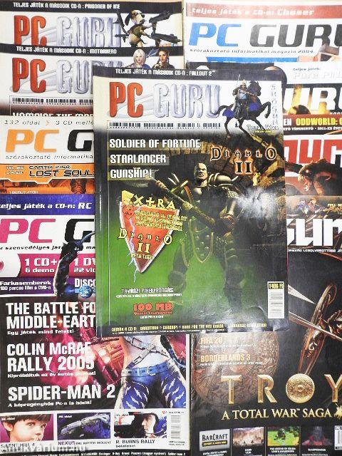 PC Guru 2000., 2002., 2004., 2005., 2012., 2019. (vegyes számok) (9 db)