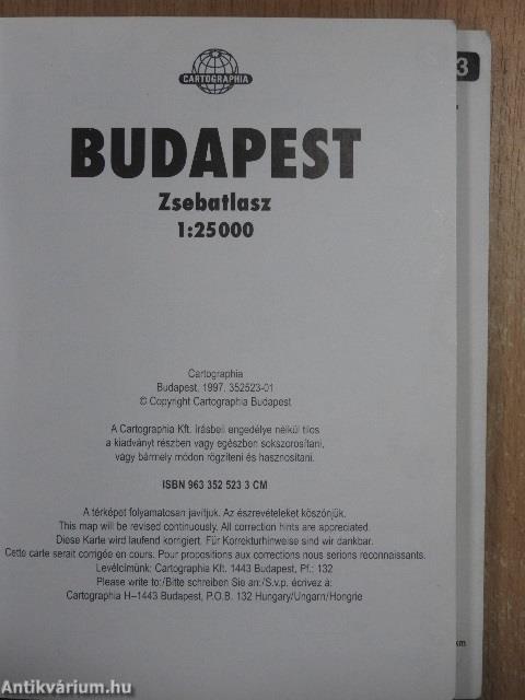 Budapest zsebatlasz