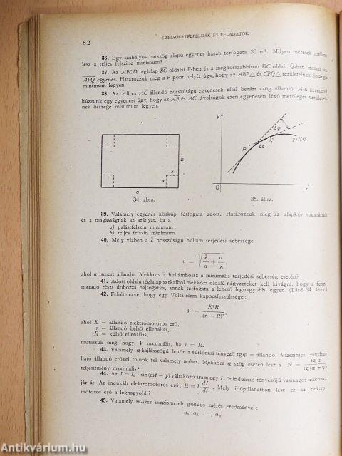 Műszaki matematikai gyakorlatok A. III.