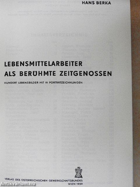 Lebensmittelarbeiter als Berühmte Zeitgenossen