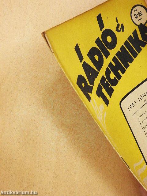 Rádió és filmtechnika 1951. június
