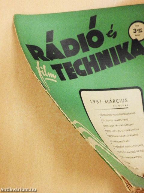 Rádió és filmtechnika 1951. március