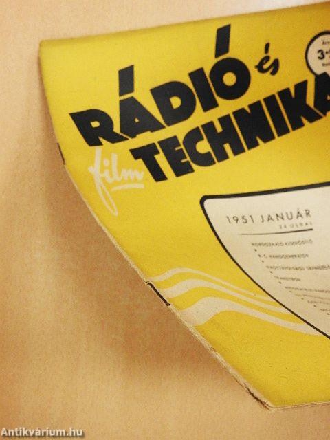 Rádió és filmtechnika 1951. január