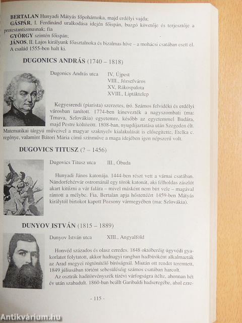 Akikről Budapesten utcát neveztek el