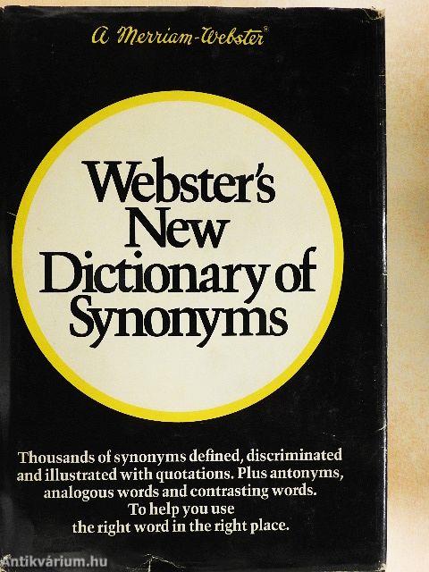Webster's New Dictionary of Synonyms