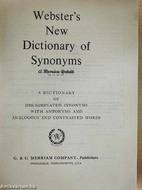 Webster's New Dictionary of Synonyms
