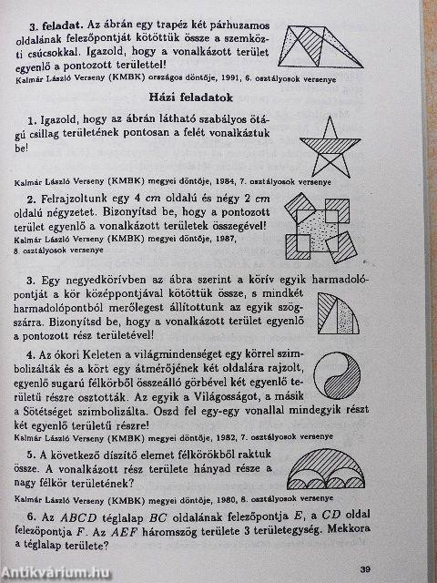 Szakköri feladatok matematikából 7-8. osztály