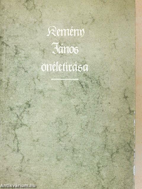 Kemény János önéletírása