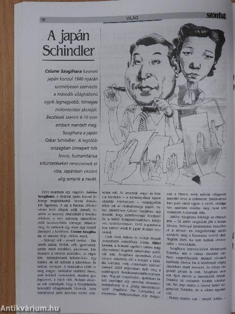 Szombat 2001. január-december