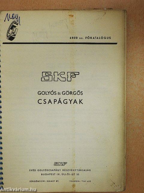 SKF Golyós és görgős csapágyak 6000 sz. főkatalógus