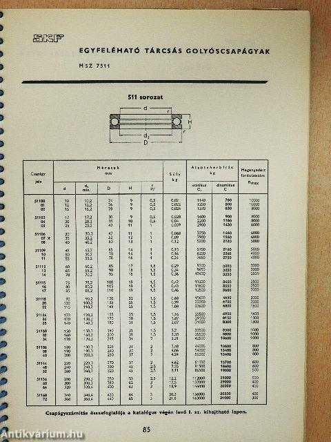 SKF Golyós és görgős csapágyak 6000 sz. főkatalógus