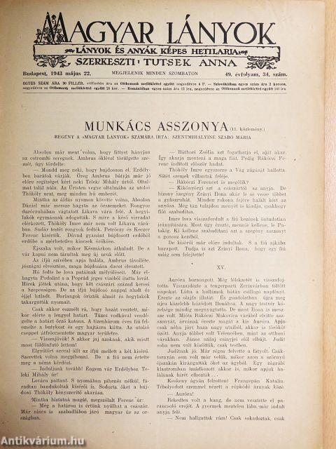 Magyar Lányok 1943. május 22.