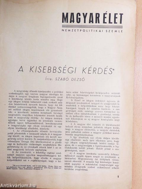 Magyar Élet 1939. július