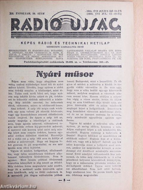 Rádió Ujság 1935. július 14-20.