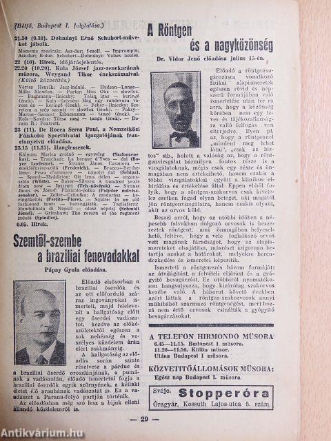 Rádió Ujság 1935. július 14-20.