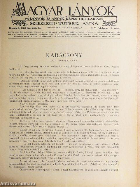 Magyar Lányok 1938. december 25.