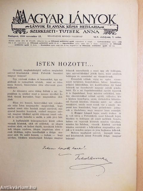 Magyar Lányok 1938. november 13.